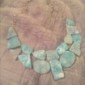 💎16 Druzy Geode Blue Stone Necklace 💎